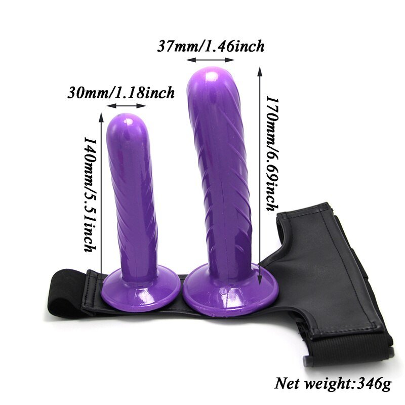 Dildo Vibrator Strap On Double Vibrating Penis for Women with Harness Belt Dildos for Lesbian Adult Sex Toys | TageUnlimited
