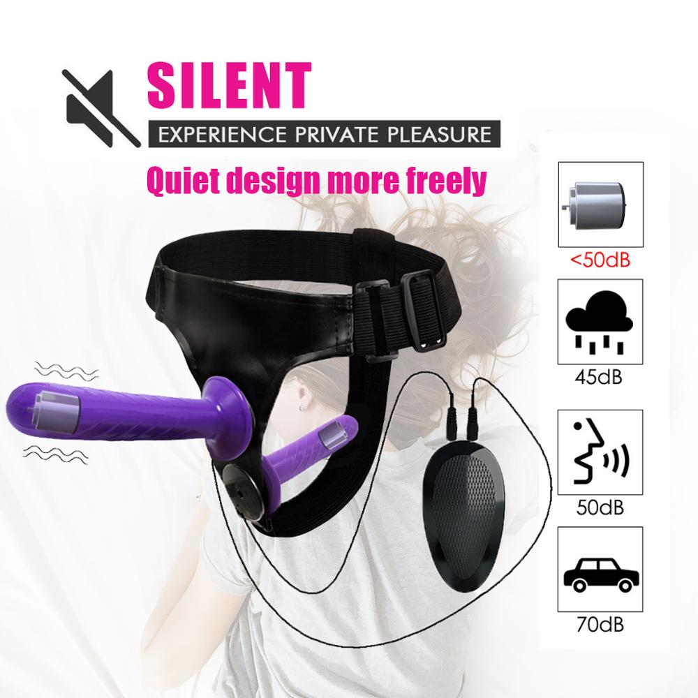 Dildo Vibrator Strap On Double Vibrating Penis for Women with Harness Belt Dildos for Lesbian Adult Sex Toys | TageUnlimited