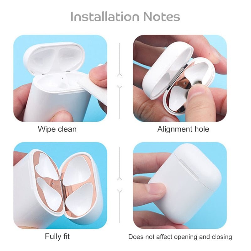 Dust Guard For Apple AirPods 2 1 Case Box Sticker Dust-proof Inside Protection Earphone Film For Air Pods 1 2 Cover Stickers | 0 | TageUnlimited