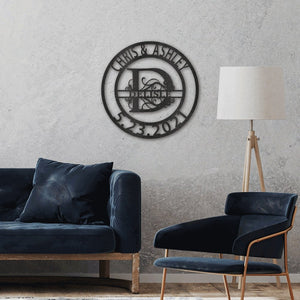 Elaborate Split Style Monogram Wall Art | Wall Art | lx-metal, M006-1, M006-2, M006-3, M007-1, M007-2, M007-3, M008-1, M008-2, M008-3, M009-1, M009-2, M009-3, PROD-1736597, PT-2289, USER-43062 | TageUnlimited