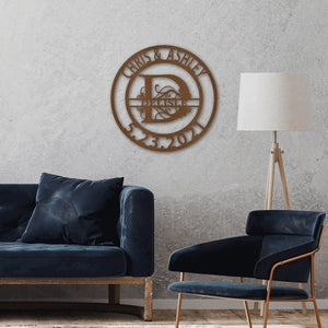 Elaborate Split Style Monogram Wall Art | Wall Art | lx-metal, M006-1, M006-2, M006-3, M007-1, M007-2, M007-3, M008-1, M008-2, M008-3, M009-1, M009-2, M009-3, PROD-1736597, PT-2289, USER-43062 | TageUnlimited