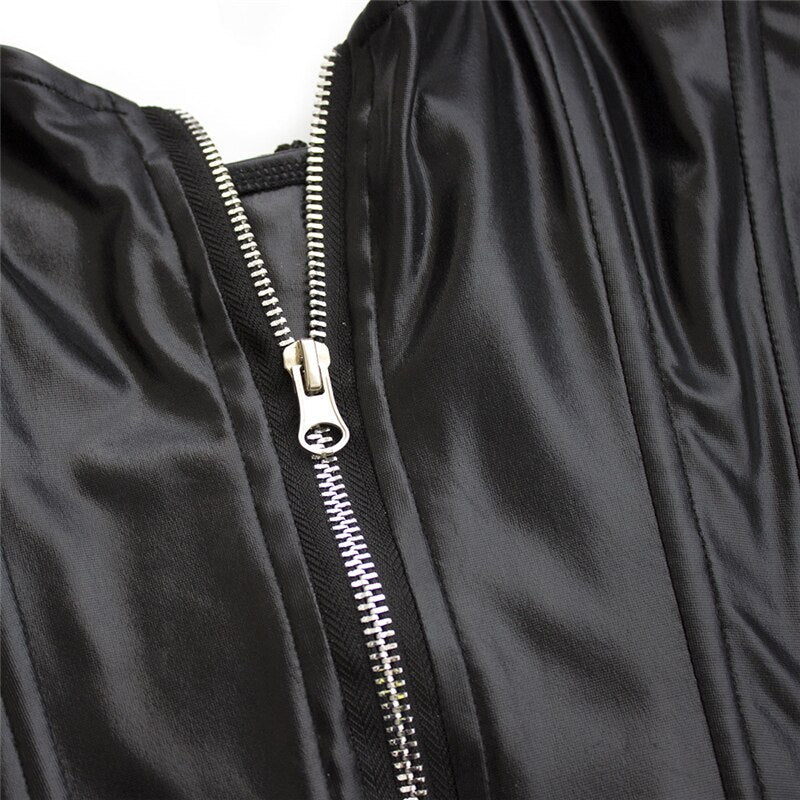 Erotic Lingerie Faux Leather Bodysuit for Women Fetish Babydoll Body Bondage Nightwear Sleepwear Underwear Exotic Appeal for Sex | TageUnlimited