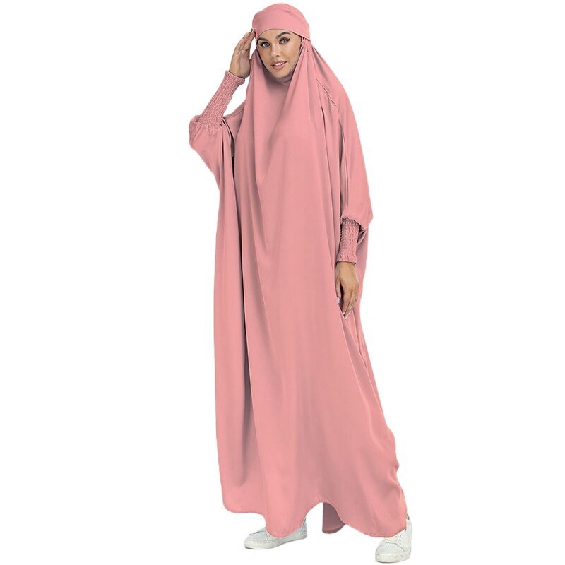 ETOSELL Eid Hooded Muslim Women Hijab Prayer Garment Jilbab Abaya Long Khimar Full Cover Ramadan Gown Abaya Islamic Clothe Niqab | TageUnlimited