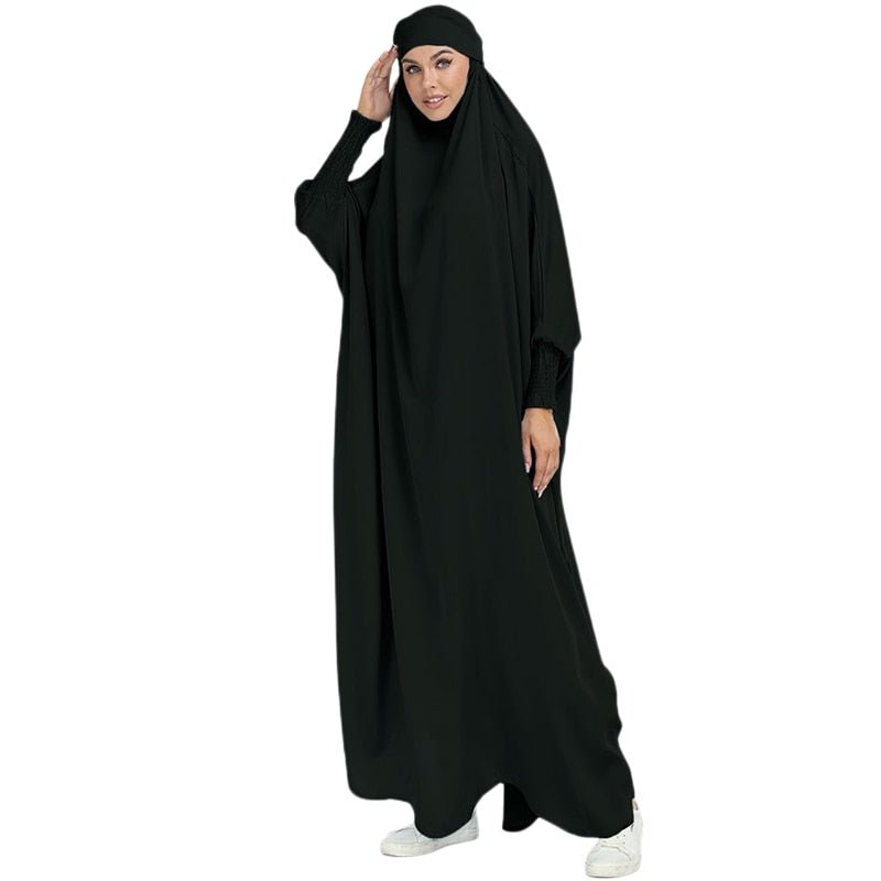 ETOSELL Eid Hooded Muslim Women Hijab Prayer Garment Jilbab Abaya Long Khimar Full Cover Ramadan Gown Abaya Islamic Clothe Niqab | TageUnlimited