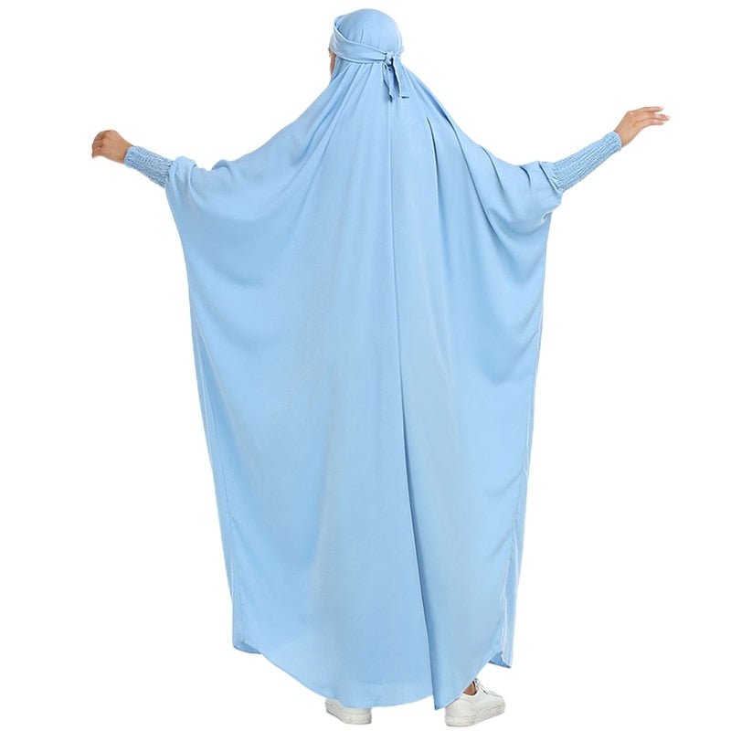 ETOSELL Eid Hooded Muslim Women Hijab Prayer Garment Jilbab Abaya Long Khimar Full Cover Ramadan Gown Abaya Islamic Clothe Niqab | TageUnlimited
