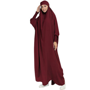 ETOSELL Eid Hooded Muslim Women Hijab Prayer Garment Jilbab Abaya Long Khimar Full Cover Ramadan Gown Abaya Islamic Clothe Niqab | TageUnlimited