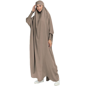 ETOSELL Eid Hooded Muslim Women Hijab Prayer Garment Jilbab Abaya Long Khimar Full Cover Ramadan Gown Abaya Islamic Clothe Niqab | TageUnlimited