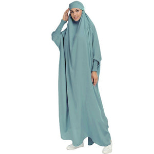 ETOSELL Eid Hooded Muslim Women Hijab Prayer Garment Jilbab Abaya Long Khimar Full Cover Ramadan Gown Abaya Islamic Clothe Niqab | TageUnlimited