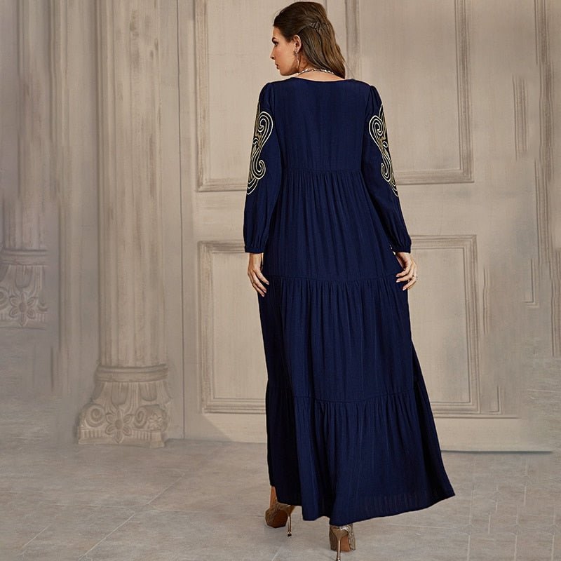 ETOSELL Morocco Muslim Dress Embroidery Women Ramadan Hijab Abaya Dubai Israel Turkey Islam Kaftan Dresses Party Arab Longue | TageUnlimited