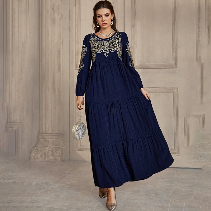 ETOSELL Morocco Muslim Dress Embroidery Women Ramadan Hijab Abaya Dubai Israel Turkey Islam Kaftan Dresses Party Arab Longue | TageUnlimited
