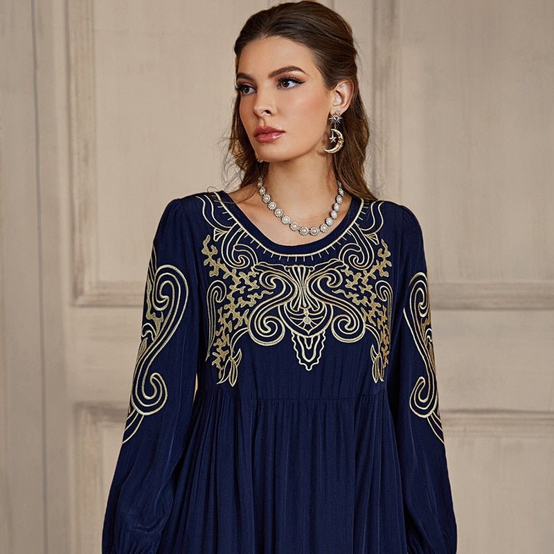 ETOSELL Morocco Muslim Dress Embroidery Women Ramadan Hijab Abaya Dubai Israel Turkey Islam Kaftan Dresses Party Arab Longue | TageUnlimited