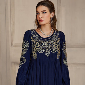 ETOSELL Morocco Muslim Dress Embroidery Women Ramadan Hijab Abaya Dubai Israel Turkey Islam Kaftan Dresses Party Arab Longue | TageUnlimited
