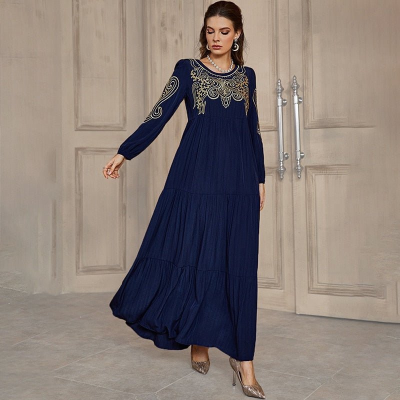 ETOSELL Morocco Muslim Dress Embroidery Women Ramadan Hijab Abaya Dubai Israel Turkey Islam Kaftan Dresses Party Arab Longue | TageUnlimited