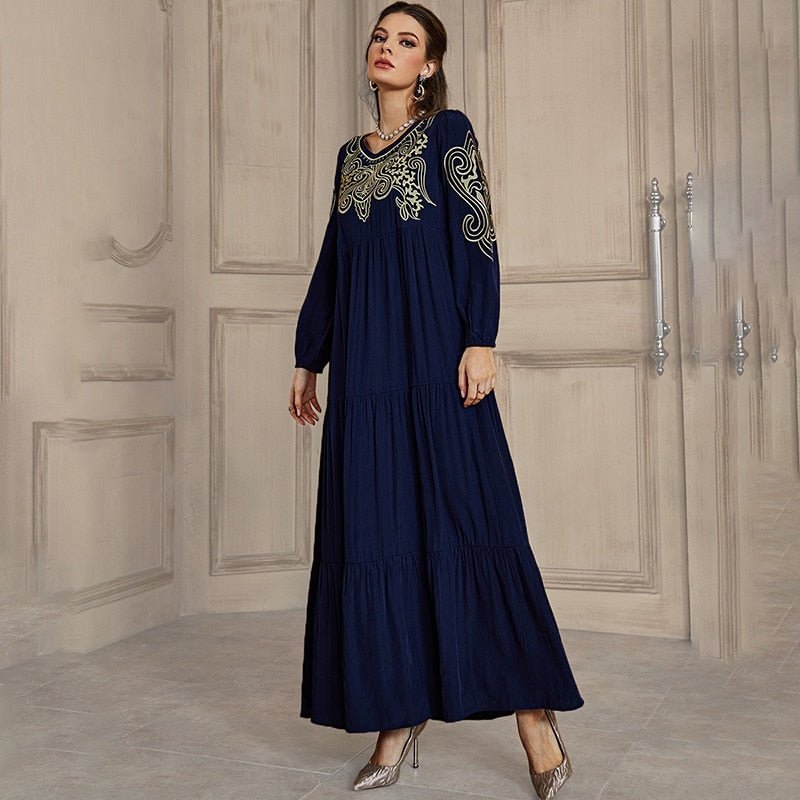 ETOSELL Morocco Muslim Dress Embroidery Women Ramadan Hijab Abaya Dubai Israel Turkey Islam Kaftan Dresses Party Arab Longue | TageUnlimited