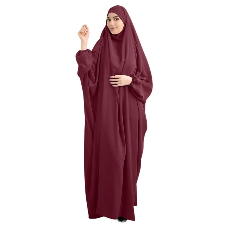 Etosell Women Hooded Muslim Hijab Abaya Eid Prayer Garment Jilbab Abaya Long Khimar Full Cover Ramadan Gown Dress Islamic Cloth | TageUnlimited