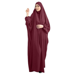 Etosell Women Hooded Muslim Hijab Abaya Eid Prayer Garment Jilbab Abaya Long Khimar Full Cover Ramadan Gown Dress Islamic Cloth | TageUnlimited