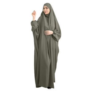 Etosell Women Hooded Muslim Hijab Abaya Eid Prayer Garment Jilbab Abaya Long Khimar Full Cover Ramadan Gown Dress Islamic Cloth | TageUnlimited