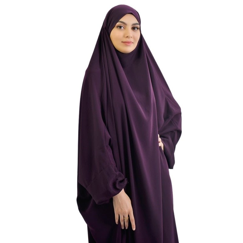Etosell Women Hooded Muslim Hijab Abaya Eid Prayer Garment Jilbab Abaya Long Khimar Full Cover Ramadan Gown Dress Islamic Cloth | TageUnlimited