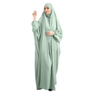 Etosell Women Hooded Muslim Hijab Abaya Eid Prayer Garment Jilbab Abaya Long Khimar Full Cover Ramadan Gown Dress Islamic Cloth | TageUnlimited