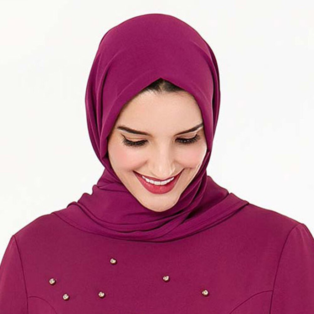 ETOSELL Women Muslim Hijabs Scarf Head Hijab Wrap Purple Full Cover-up Shawls Headband | TageUnlimited