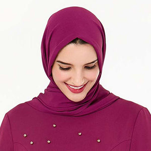 ETOSELL Women Muslim Hijabs Scarf Head Hijab Wrap Purple Full Cover-up Shawls Headband | TageUnlimited