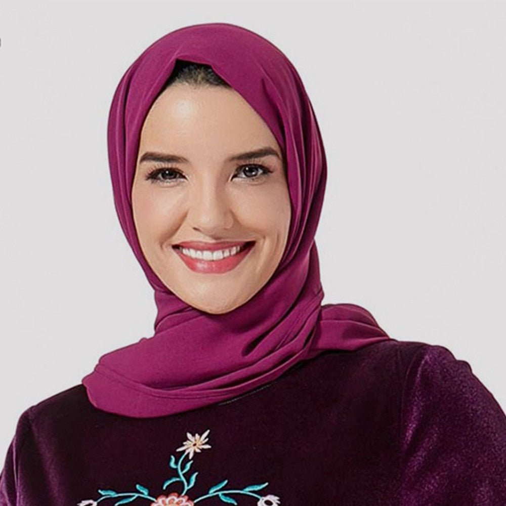 ETOSELL Women Muslim Hijabs Scarf Head Hijab Wrap Purple Full Cover-up Shawls Headband | TageUnlimited