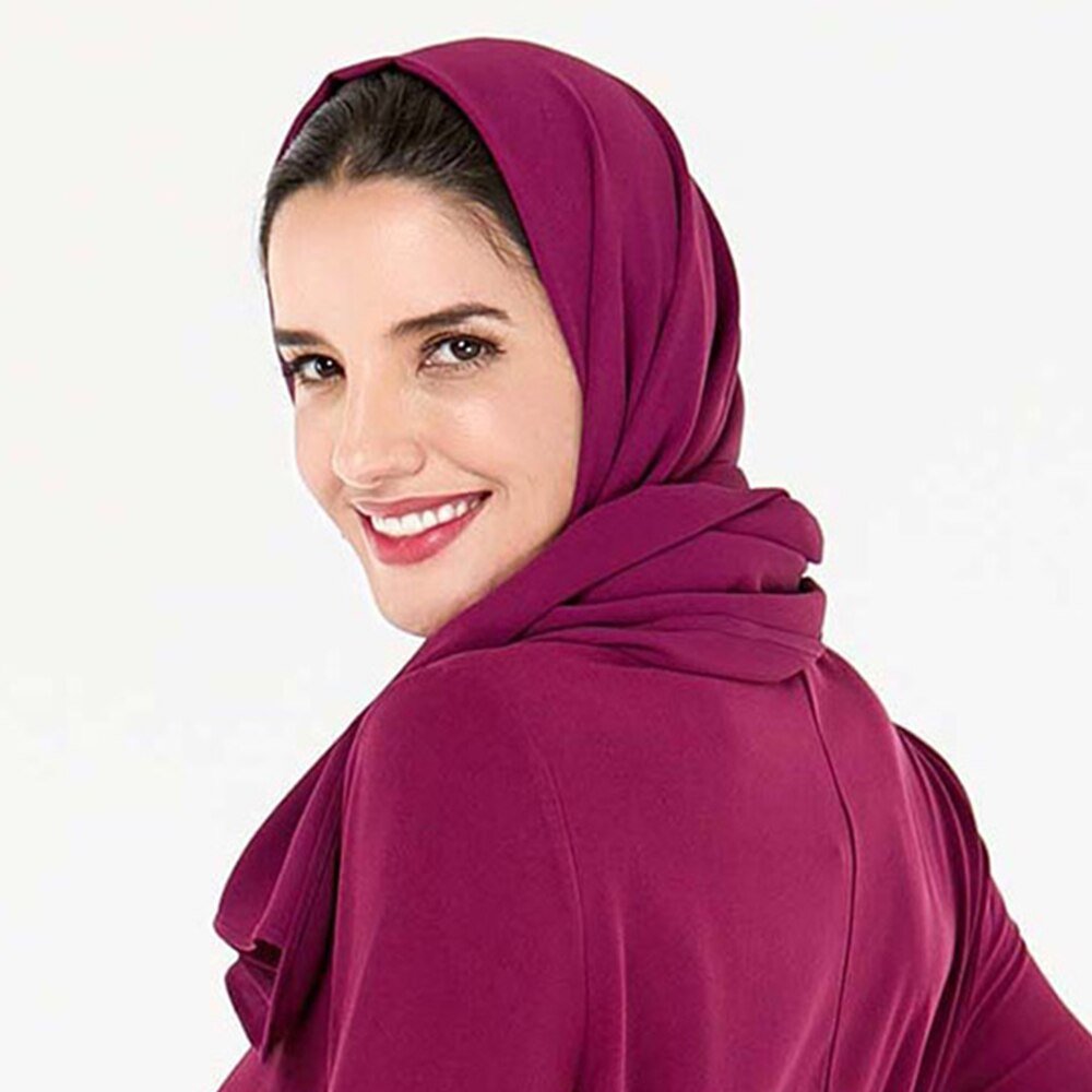 ETOSELL Women Muslim Hijabs Scarf Head Hijab Wrap Purple Full Cover-up Shawls Headband | TageUnlimited