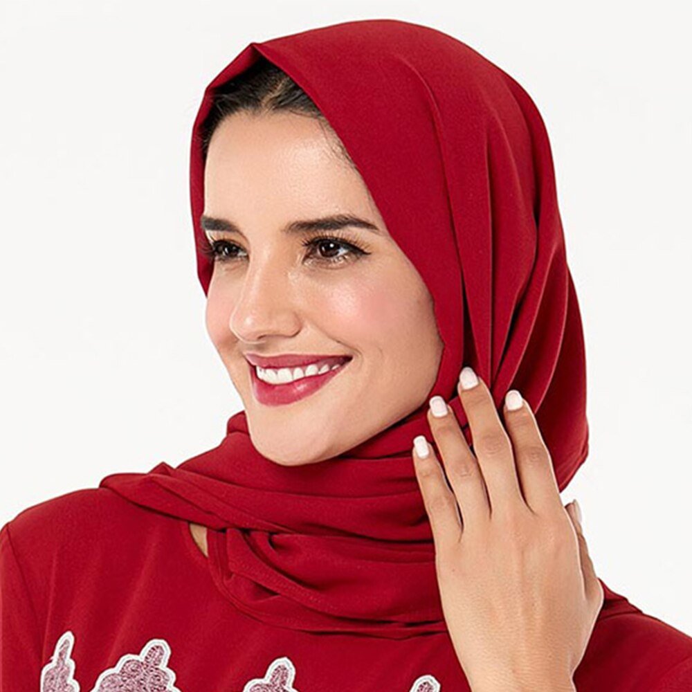 ETOSELL Women Muslim Hijabs Scarf Head Hijab Wrap Red Full Cover-up Shawls Headband | TageUnlimited