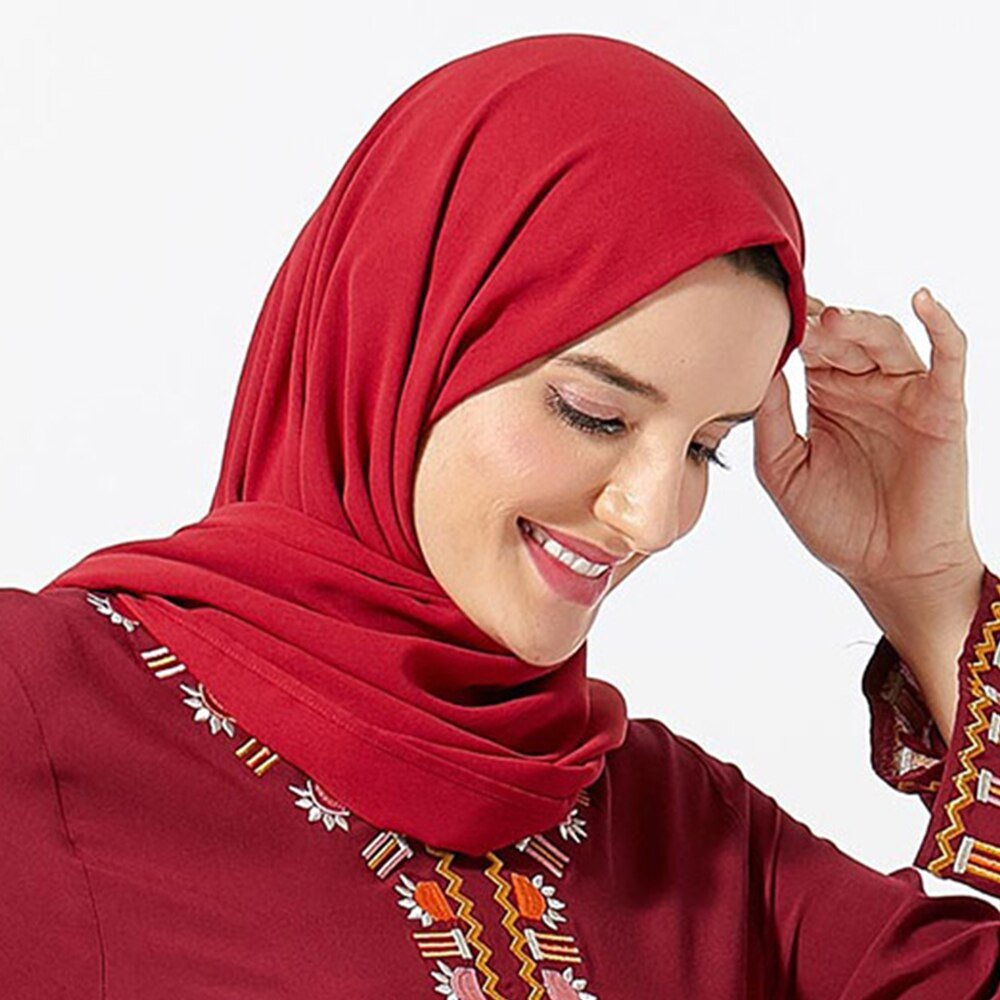 ETOSELL Women Muslim Hijabs Scarf Head Hijab Wrap Red Full Cover-up Shawls Headband | TageUnlimited