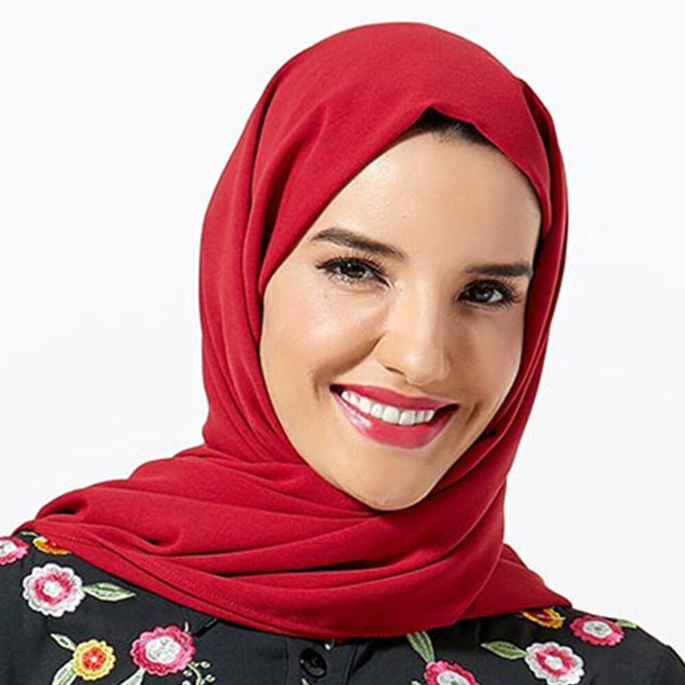 ETOSELL Women Muslim Hijabs Scarf Head Hijab Wrap Red Full Cover-up Shawls Headband | TageUnlimited