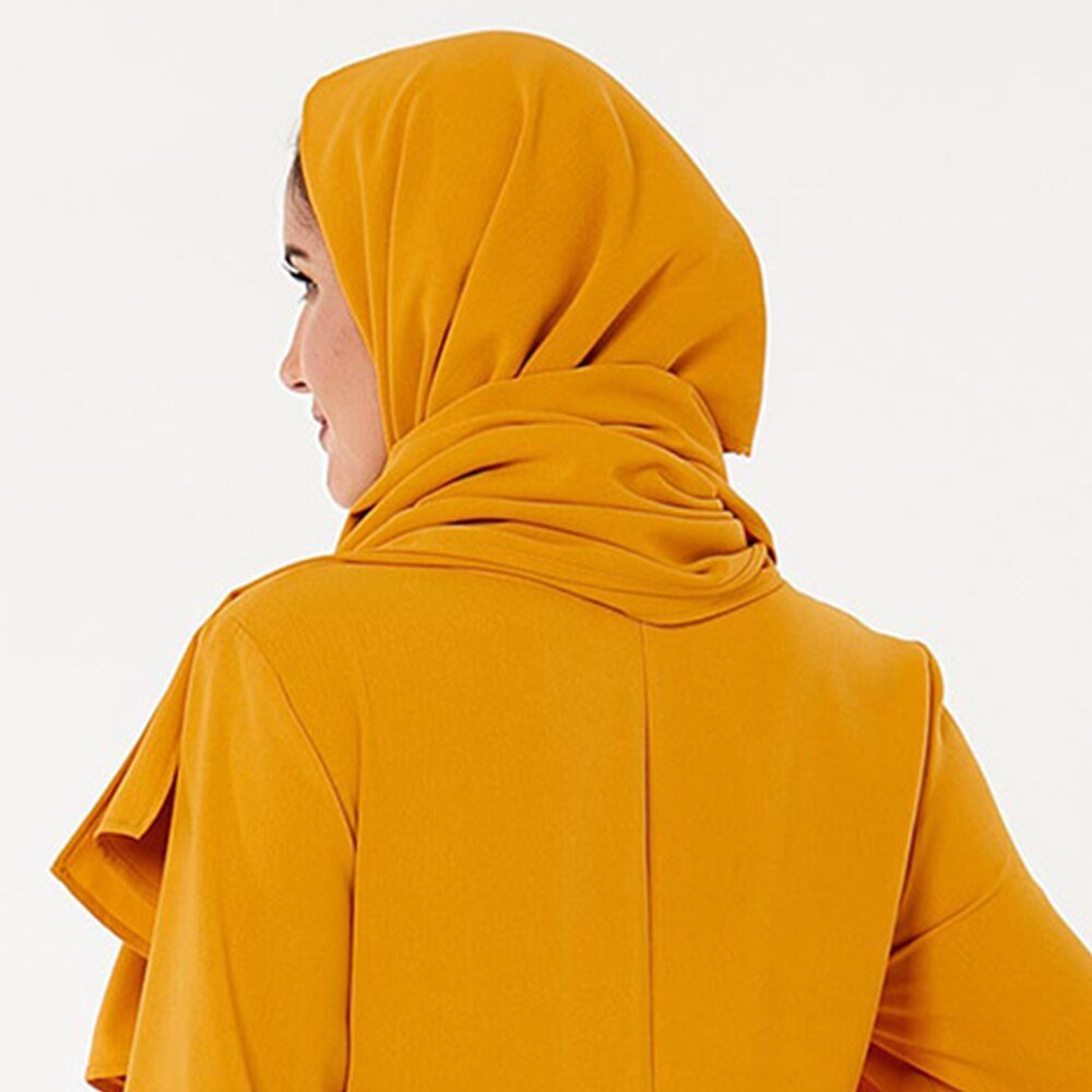 ETOSELL Women Muslim Hijabs Scarf Head Hijab Wrap Yellow Full Cover-up Shawls Headband | TageUnlimited