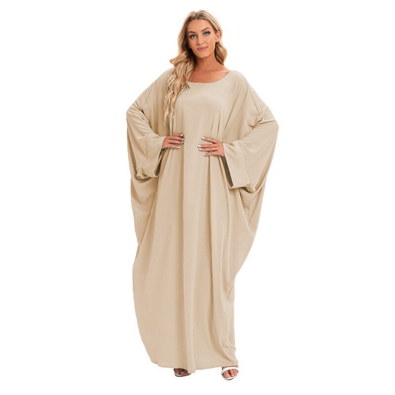 ETOSELL Women&#39;s Batwing Sleeve Muslim Abaya Loose Fit Kaftan Maxi Dress Long Sleeve Oversized Muslim Dress | TageUnlimited