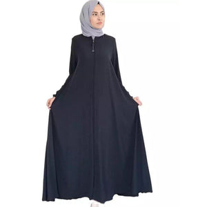 ETOSELL Womens Long Sleeve Ethnic Style Full Zip Muslim Dresses Abaya Islamic Full Sleeve Robe Middle East Arabian Robe Gown | TageUnlimited