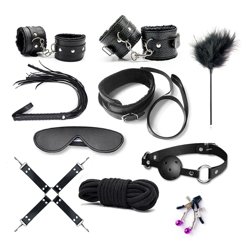 Sexy 10Pcs BDSM Toys Leather Bondage Sets Restraint Kits Sex Things For Couples | 0 | TageUnlimited