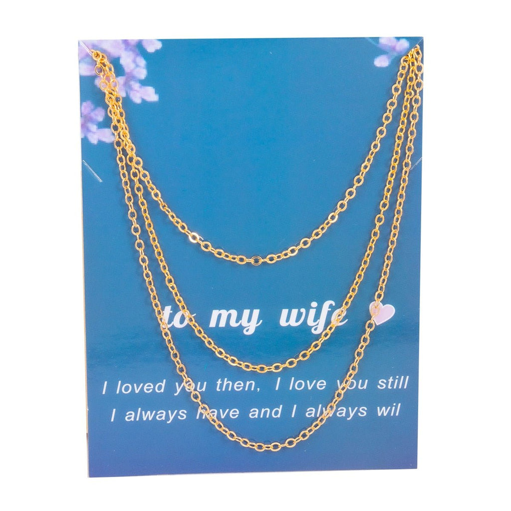 Fashion Jewelry To My Wife Granddaughter Gift Three Layer Tassel Chain Collarbone Chain Necklace | 0 | Tage-Active
