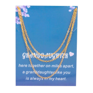 Fashion Jewelry To My Wife Granddaughter Gift Three Layer Tassel Chain Collarbone Chain Necklace | 0 | Tage-Active