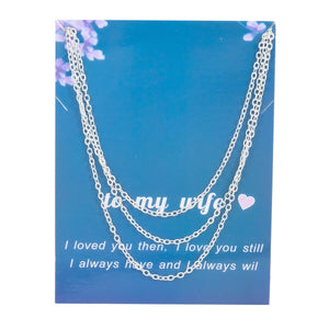 Fashion Jewelry To My Wife Granddaughter Gift Three Layer Tassel Chain Collarbone Chain Necklace | 0 | Tage-Active