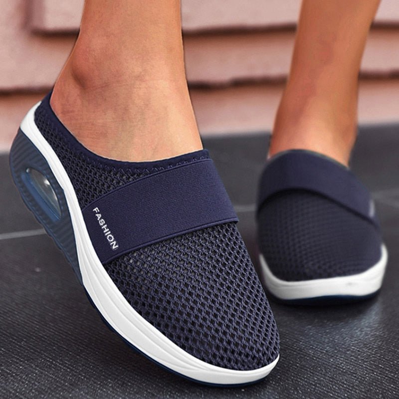 Fashion Summer Sandals Platform Slippers Outdoor Casual Flip Flops Wedge Slippers Women Flats Mesh Shoes Female Slides | 0 | Tage-Active