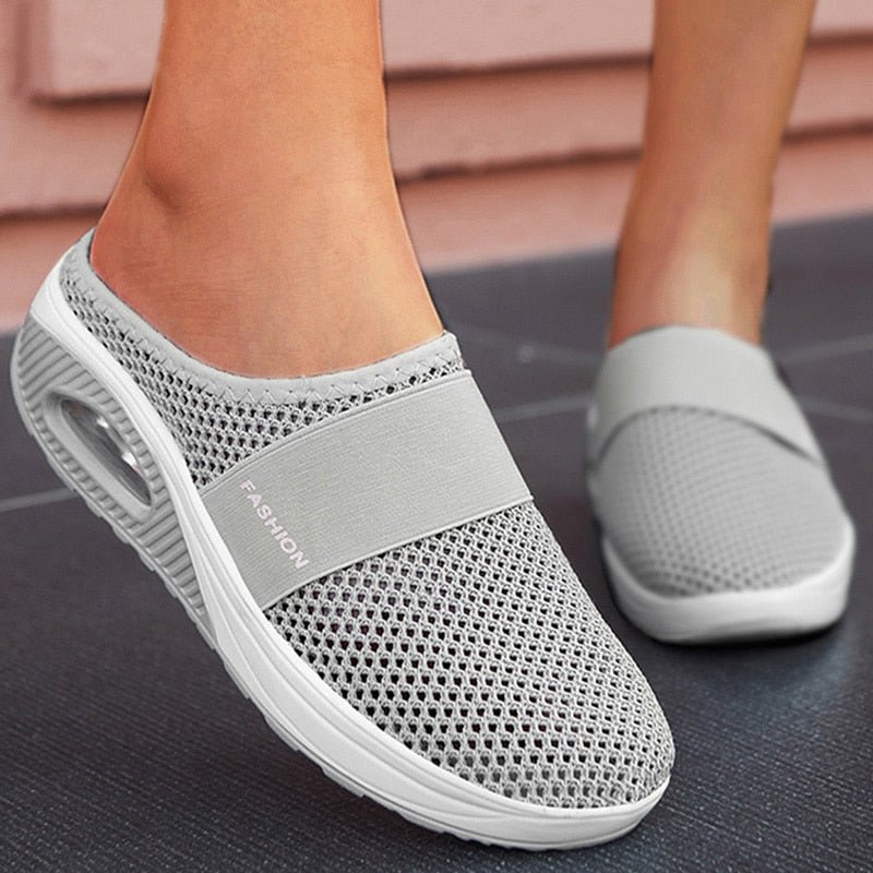 Fashion Summer Sandals Platform Slippers Outdoor Casual Flip Flops Wedge Slippers Women Flats Mesh Shoes Female Slides | 0 | Tage-Active
