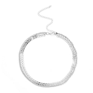 Fashion Women Lady Elegant V Sequins Chain Necklace Bib Party Double Layer Necklace Jewelry Choker Necklace | 0 | Tage-Active