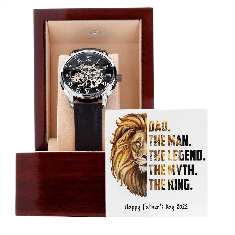 Watch Gift | Dad | The Man | The Legend | The Myth | The King | Jewelry | PB24-WOOD, PROD-2221852, PT-4320, USER-43062, W30044 | TageUnlimited