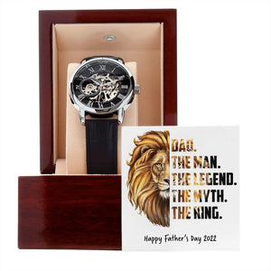 Watch Gift | Dad | The Man | The Legend | The Myth | The King | Jewelry | PB24-WOOD, PROD-2221852, PT-4320, USER-43062, W30044 | TageUnlimited