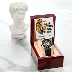 Watch Gift | Dad | The Man | The Legend | The Myth | The King | Jewelry | PB24-WOOD, PROD-2221852, PT-4320, USER-43062, W30044 | TageUnlimited