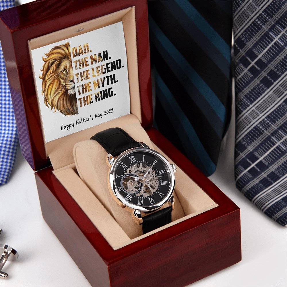 Watch Gift | Dad | The Man | The Legend | The Myth | The King | Jewelry | PB24-WOOD, PROD-2221852, PT-4320, USER-43062, W30044 | TageUnlimited