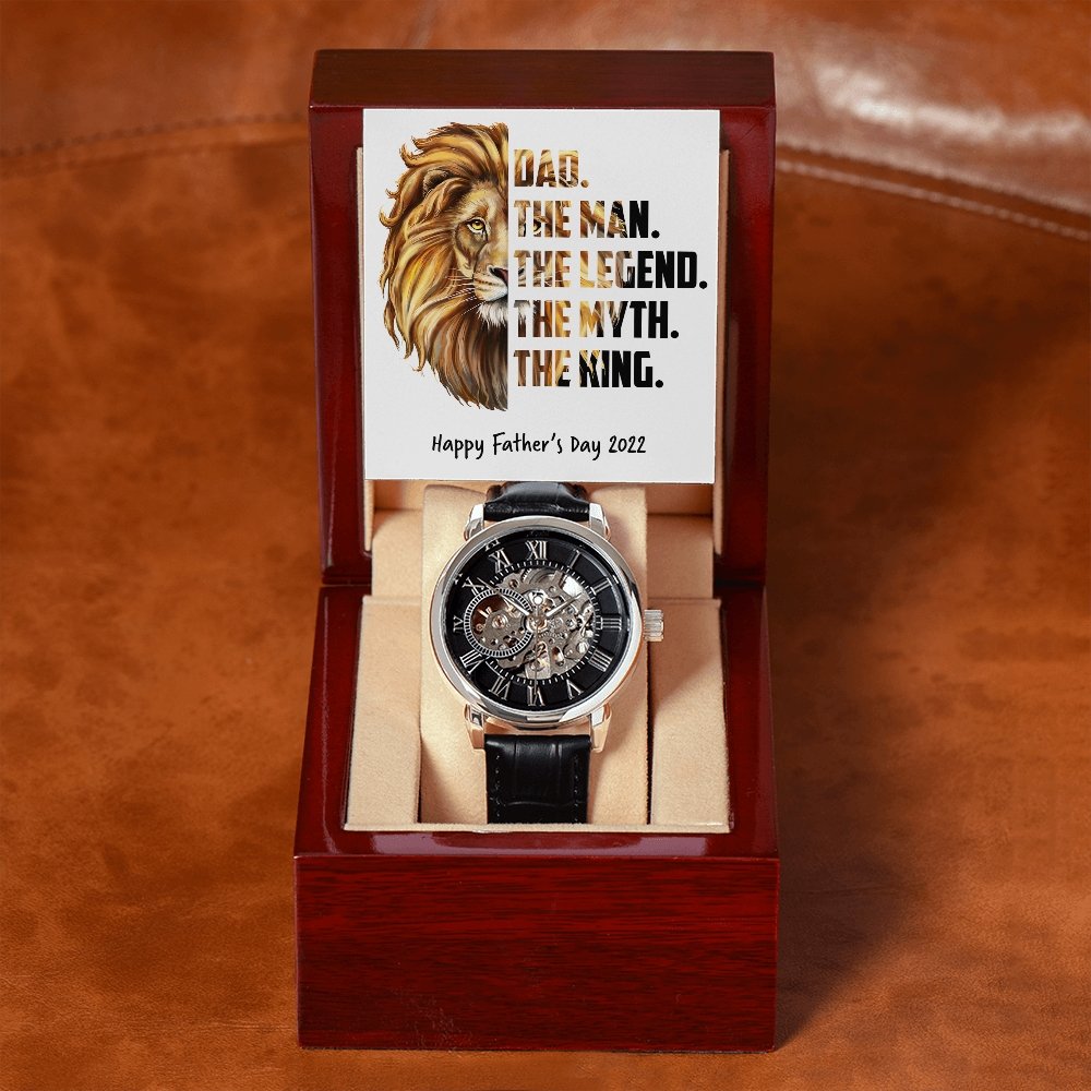 Watch Gift | Dad | The Man | The Legend | The Myth | The King | Jewelry | PB24-WOOD, PROD-2221852, PT-4320, USER-43062, W30044 | TageUnlimited