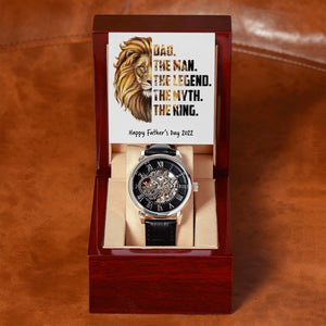 Watch Gift | Dad | The Man | The Legend | The Myth | The King | Jewelry | PB24-WOOD, PROD-2221852, PT-4320, USER-43062, W30044 | TageUnlimited