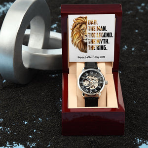 Watch Gift | Dad | The Man | The Legend | The Myth | The King | Jewelry | PB24-WOOD, PROD-2221852, PT-4320, USER-43062, W30044 | TageUnlimited