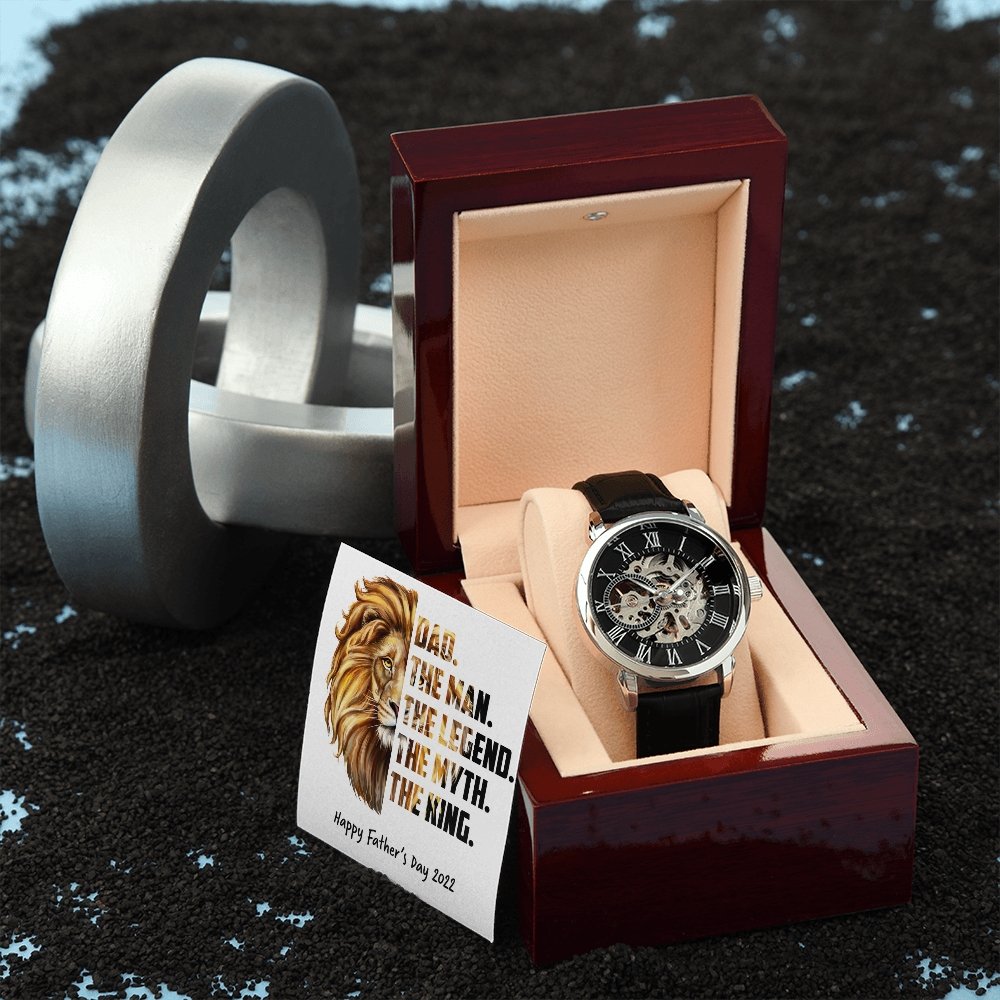 Watch Gift | Dad | The Man | The Legend | The Myth | The King | Jewelry | PB24-WOOD, PROD-2221852, PT-4320, USER-43062, W30044 | TageUnlimited