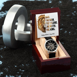 Watch Gift | Dad | The Man | The Legend | The Myth | The King | Jewelry | PB24-WOOD, PROD-2221852, PT-4320, USER-43062, W30044 | TageUnlimited