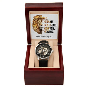 Watch Gift | Dad | The Man | The Legend | The Myth | The King | Jewelry | PB24-WOOD, PROD-2221852, PT-4320, USER-43062, W30044 | TageUnlimited